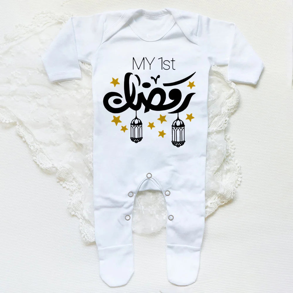 Newborn Baby Long Sleeve Romper 'My First Eid Ramadan'