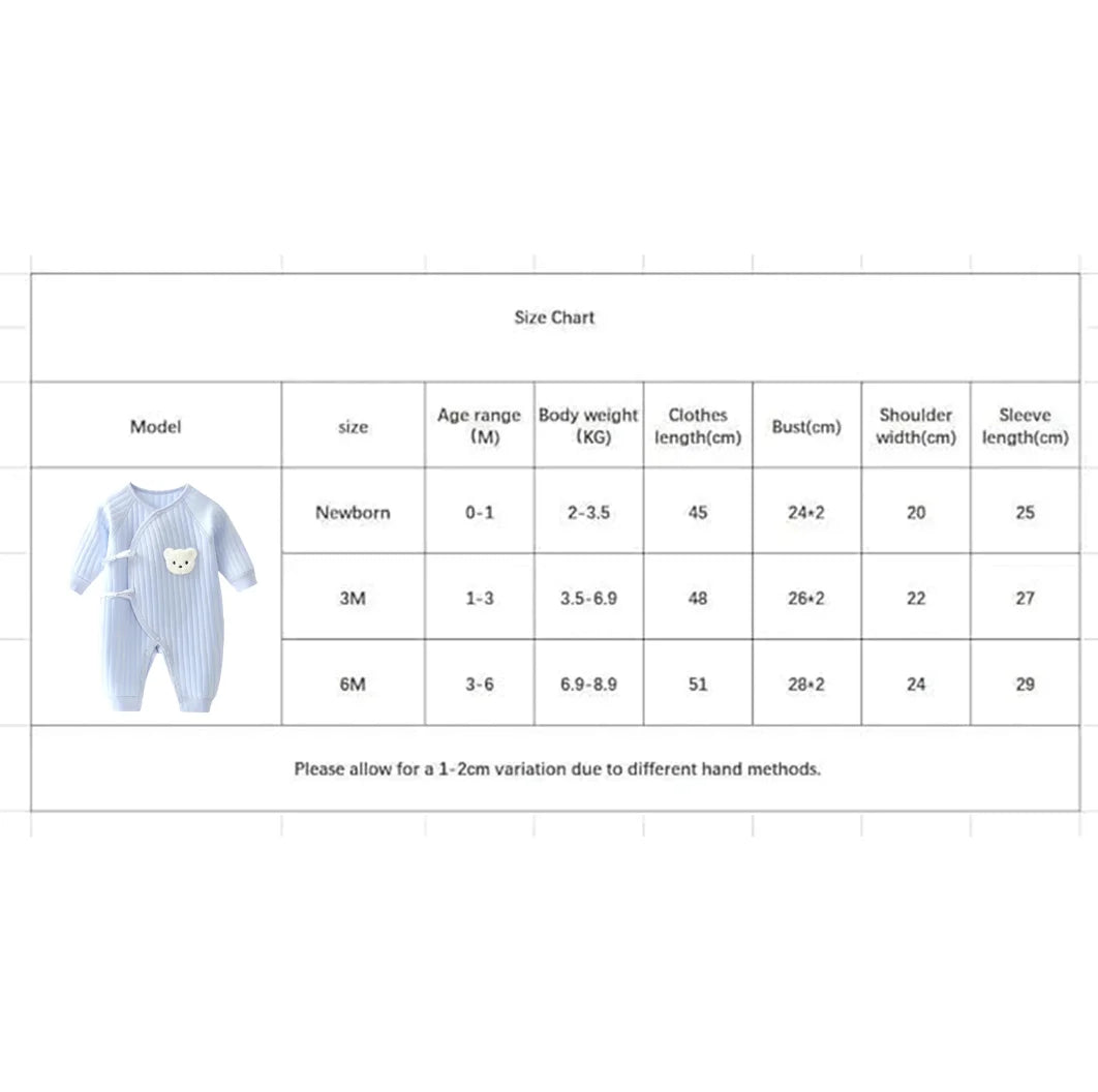 Newborn Winter Onesie Clothes Cotton Toddler  0-6M Thickened Spring and Autumn Clothing.