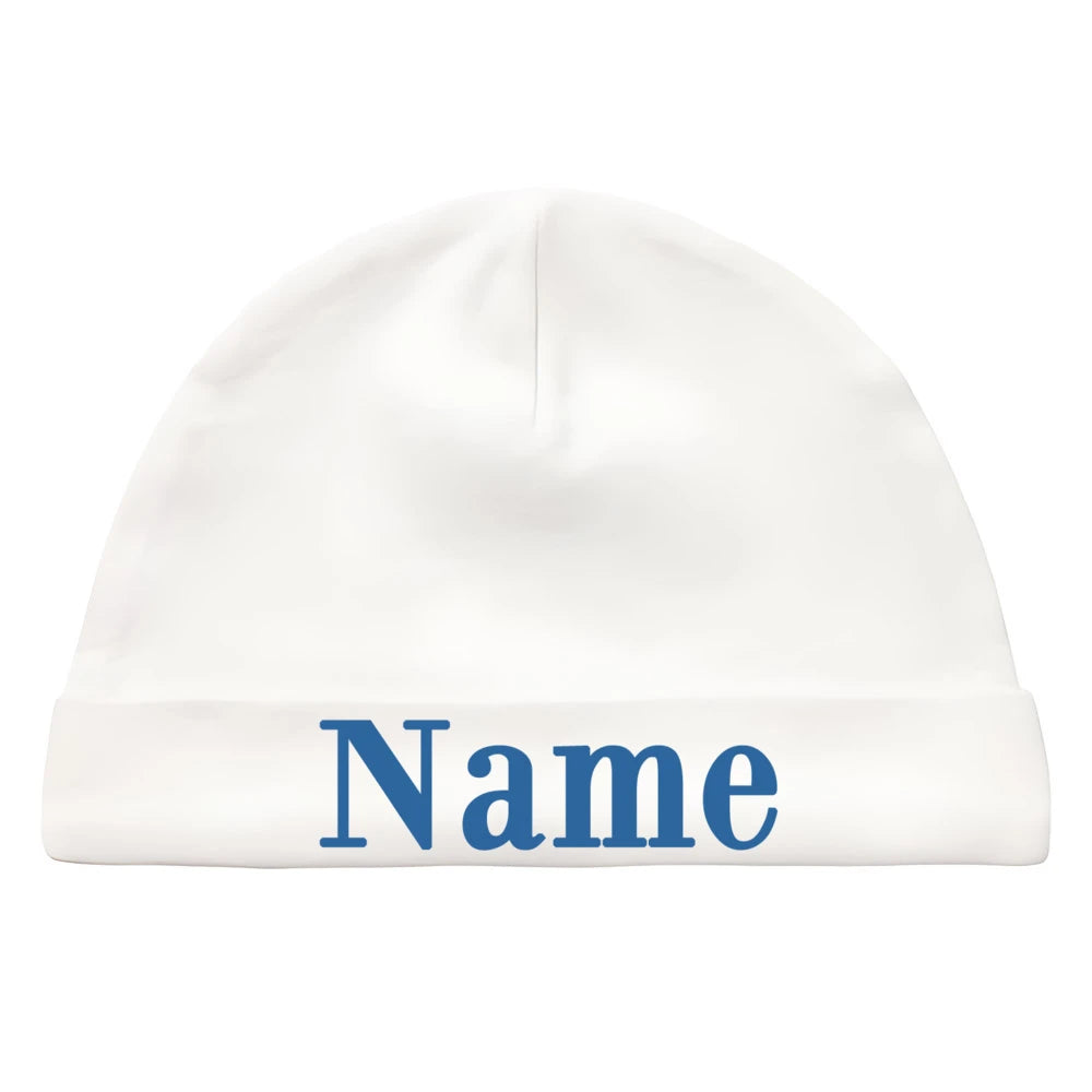 Personalize Baby Beanies Caps Newborn Hospital Hat Monogram Infant Cotton Windproof Hats Custom Name Headwear Baby Shower Gifts