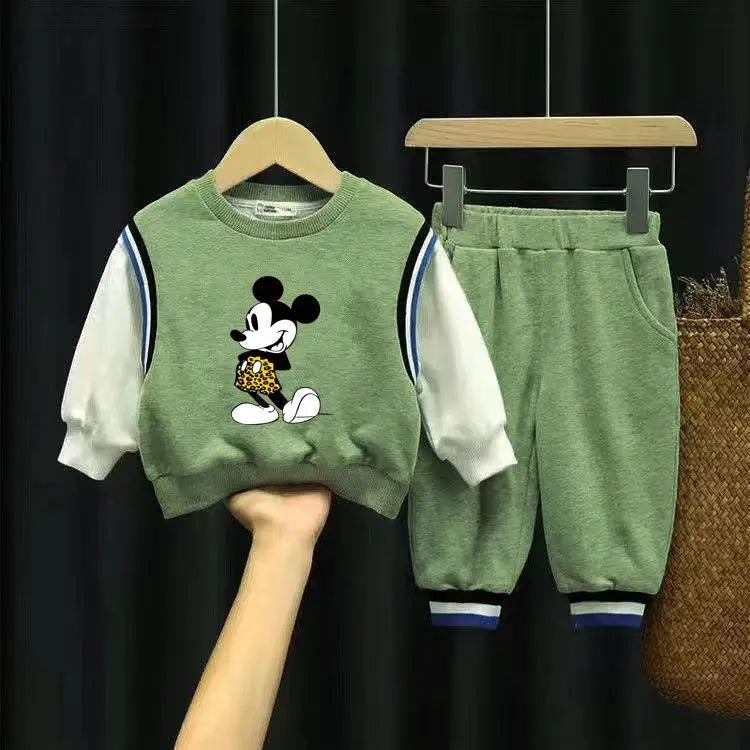 Disney Kids' Clothing Set – Cute Mickey Mouse Print Boys' Sweatshirt and Tracksuit (6M-6Years)