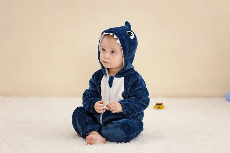 Winter Baby Rompers for Girls and Boys – Hooded Flannel Toddler Infant Overall Jumpsuit Costume (0M-1Years)