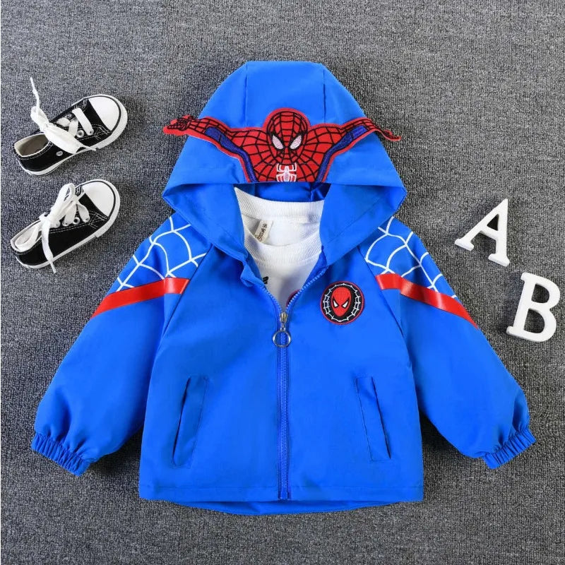 Toddler Hooded Jacket: Stylish Inspired Spiderman Design for Boys and Girls!