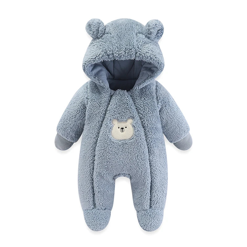 Newborn Baby Winter Cartoon Jumpsuit| Soft Cotton Thicken Romper  for Boys & Girls (0-12 Months)
