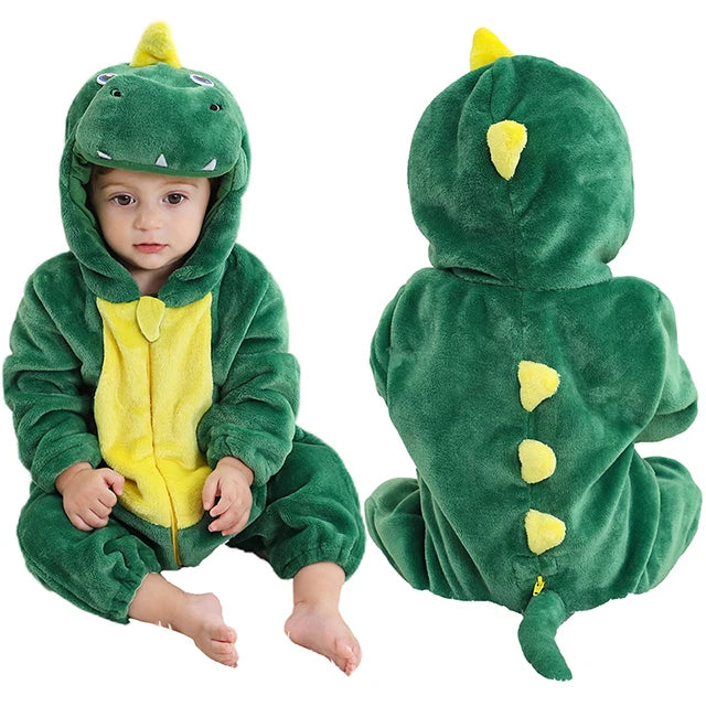 Winter Baby Rompers for Girls and Boys – Hooded Flannel Toddler Infant Overall Jumpsuit Costume (0M-1Years)