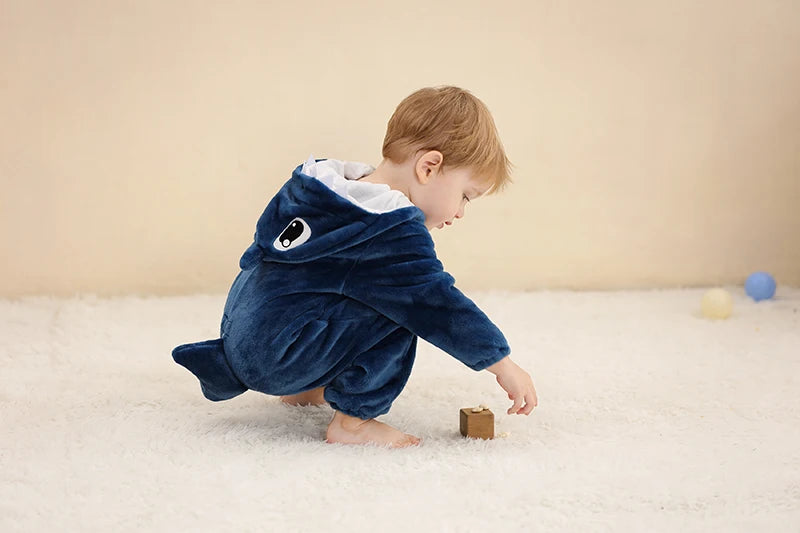 Winter Baby Rompers for Girls and Boys – Hooded Flannel Toddler Infant Overall Jumpsuit Costume (0M-1Years)