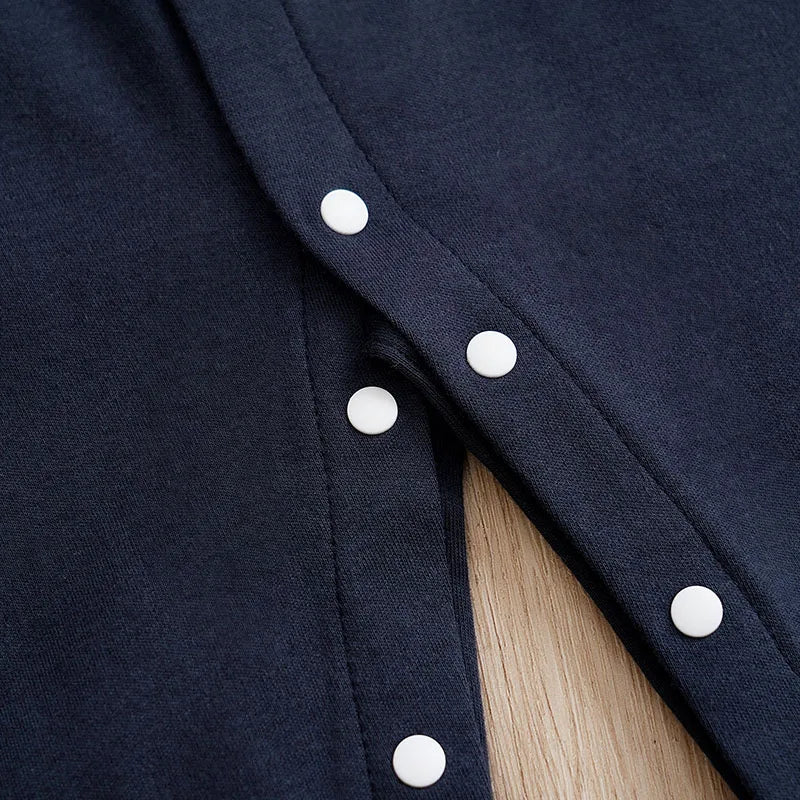 Newborn- Baby Boy & Girls Baseball Suit Cotton Long Sleeved Jumpsuit