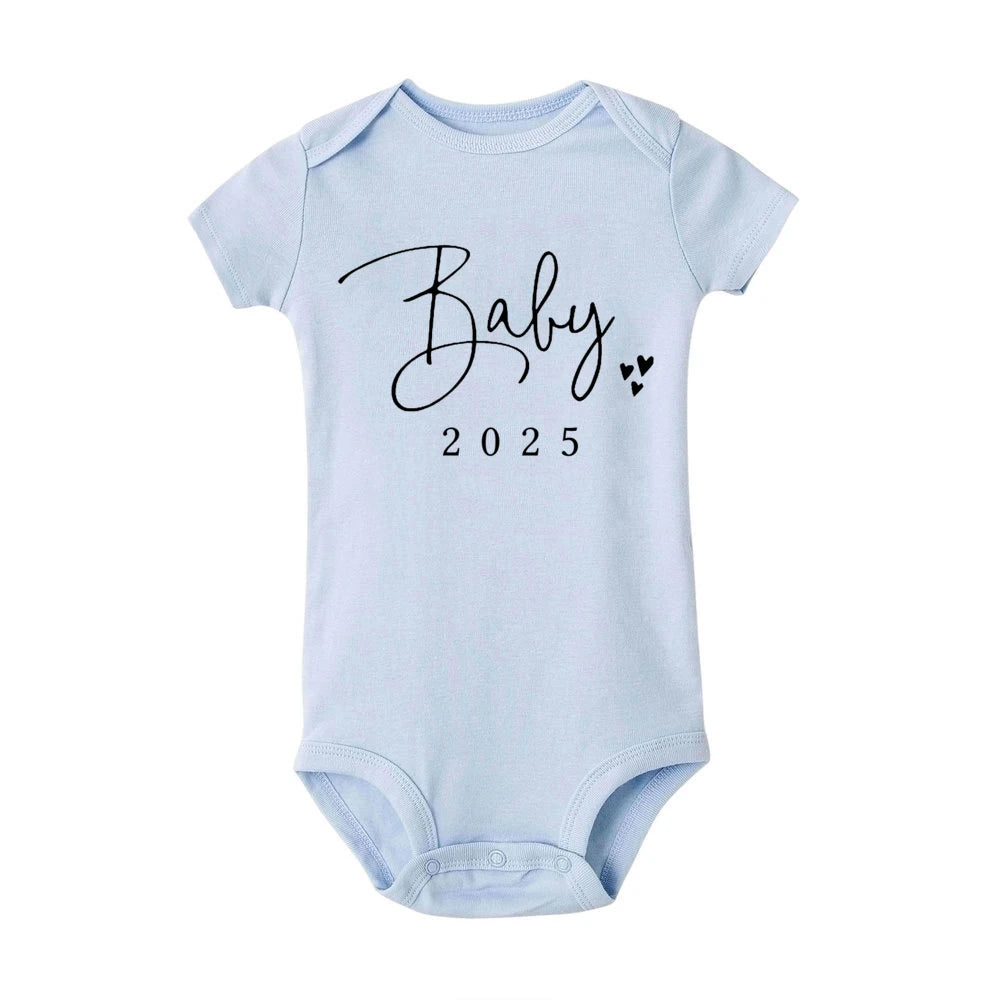 Coming Soon: 2025 Newborn Baby Rompers! Perfect for Summer, our adorable bodysuits for boys and girls are ideal for pregnancy reveals or toddler jumpsuits