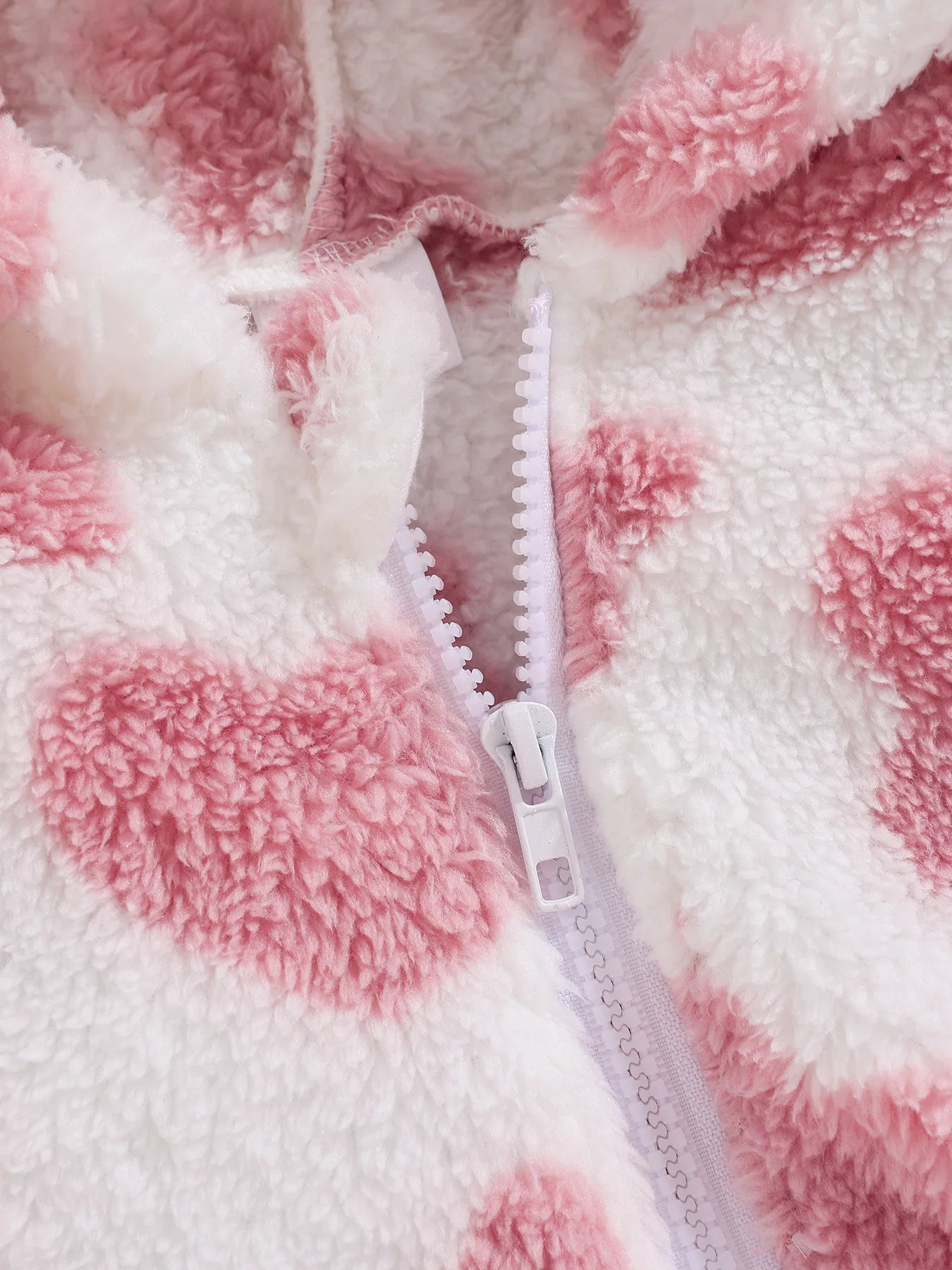 Adorable and cozy hooded zipper sweatshirt coat for baby girls, perfect for autumn and winter. (0-1 Years)