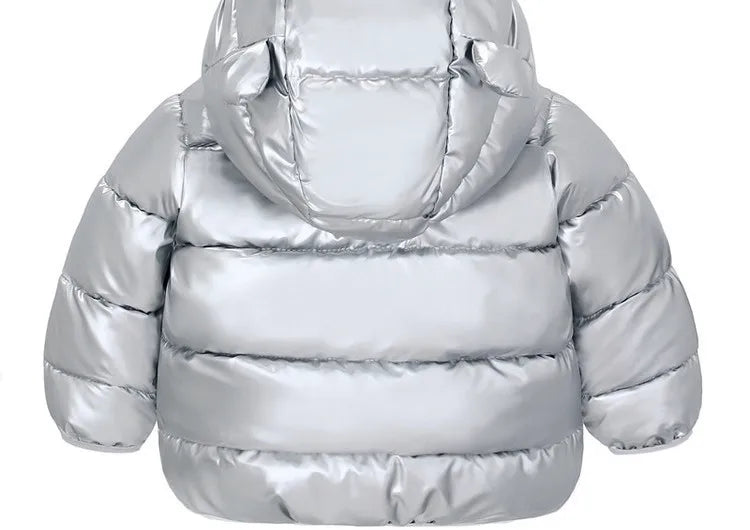 Autumn and Winter Hooded Jacket for Baby Boys and Girls: Adorable Ear Design, Windproof, and Padded for Extra Warmth