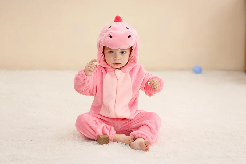 Winter Baby Rompers for Girls and Boys – Hooded Flannel Toddler Infant Overall Jumpsuit Costume (0M-1Years)