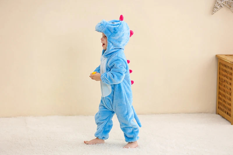 Winter Baby Rompers for Girls and Boys – Hooded Flannel Toddler Infant Overall Jumpsuit Costume (0M-1Years)