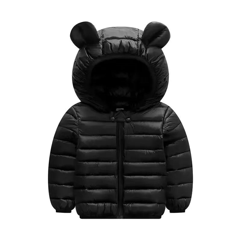 Lightweight Hooded Down Jacket for Boys and Girls – Warm Zippered Outerwear for Autumn and Winter (Ages 1-5)