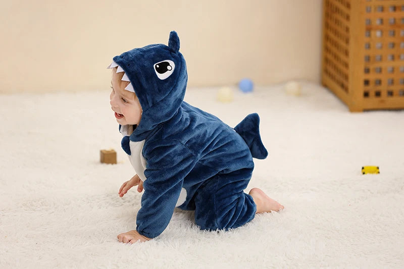Winter Baby Rompers for Girls and Boys – Hooded Flannel Toddler Infant Overall Jumpsuit Costume (0M-1Years)