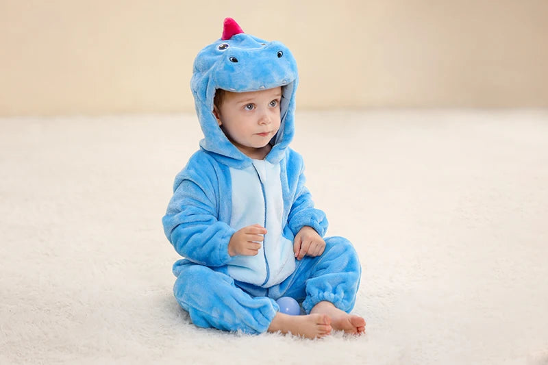 Winter Baby Rompers for Girls and Boys – Hooded Flannel Toddler Infant Overall Jumpsuit Costume (0M-1Years)