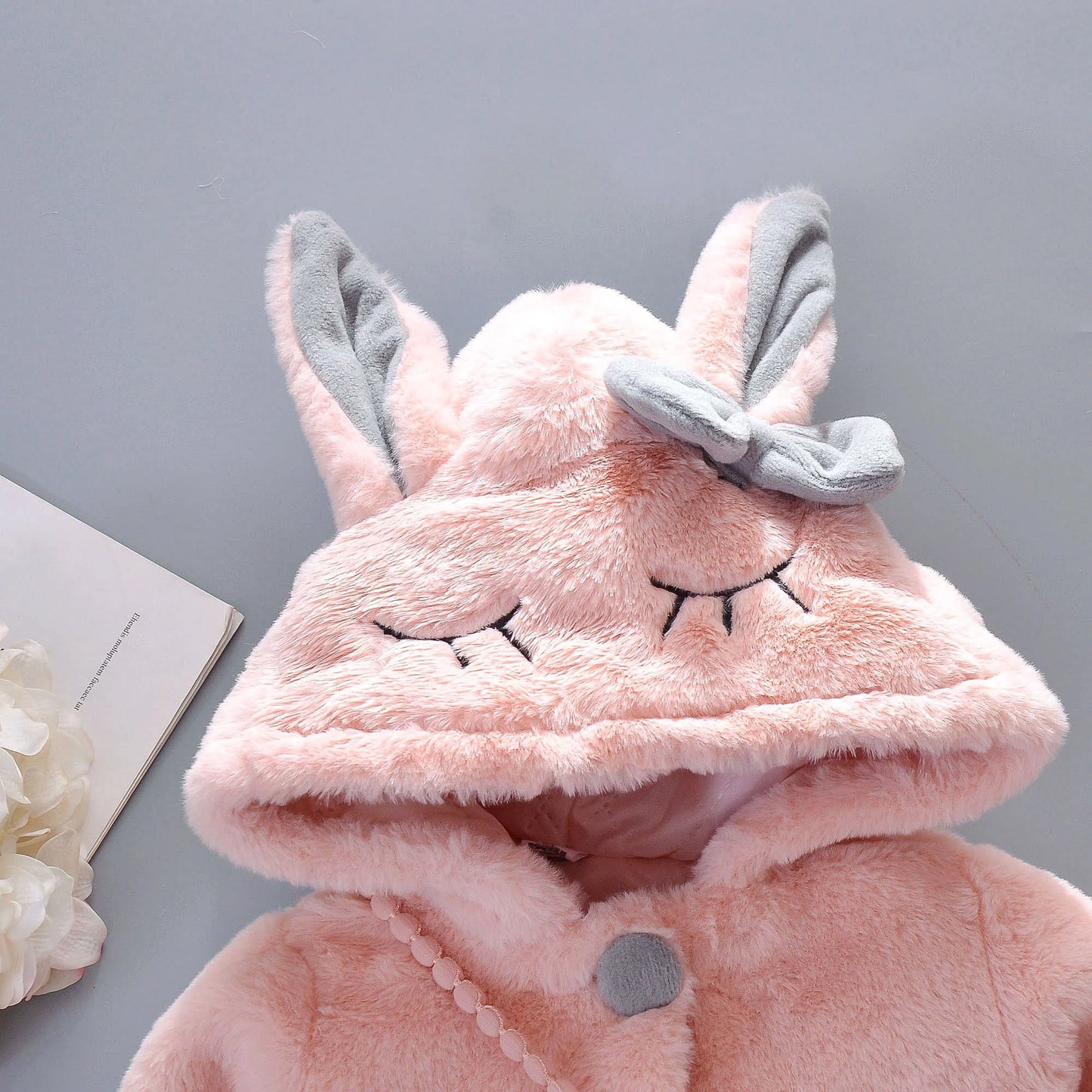 Winter Baby Girl Coat: Adorable Bow Design with Crossbody Bag Style (9M-3Years).