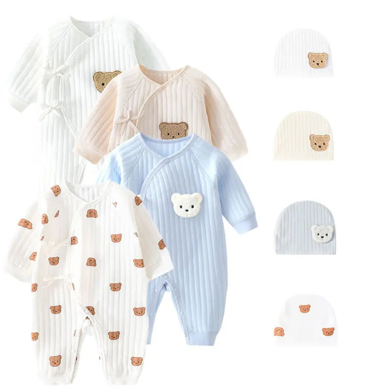 Newborn Winter Onesie Clothes Cotton Toddler  0-6M Thickened Spring and Autumn Clothing.