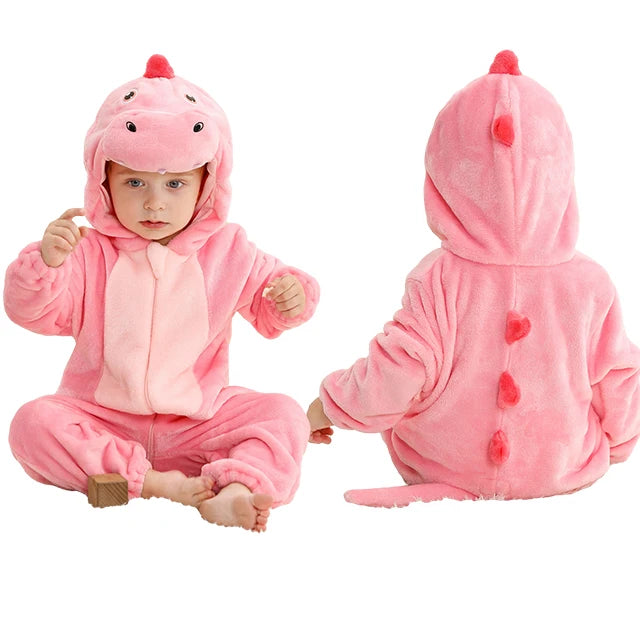 Winter Baby Rompers for Girls and Boys – Hooded Flannel Toddler Infant Overall Jumpsuit Costume (0M-1Years)