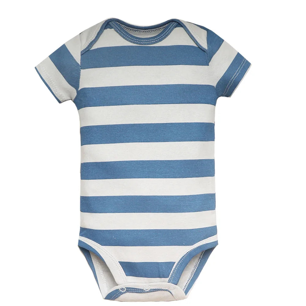 5PCS Baby Bodysuits Set – 100% Cotton Short Sleeve Newborn Clothes for Boys and Girls, Soft and Comfy Infant Outfit, Perfect Baby Shower Gift (6M-2Years)